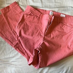 Salmon Gap Signature Skinny Ankle Khaki Pant